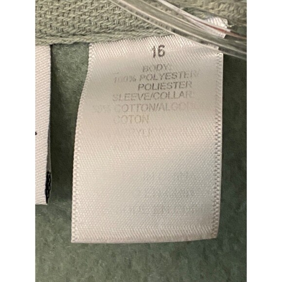 ALFRED DUNNER Women's 16 Green Fleece Jacket Full Zip Embroidered Floral Beaded - Picture 6 of 9